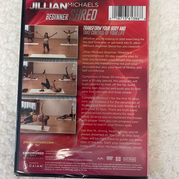 Jillian Michaels: Beginner Shred (DVD, 2014)—New - Picture 3 of 3
